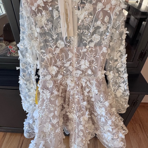 Bronx and Banco Sequin Floral Sheer Dress - Picture 2 of 7